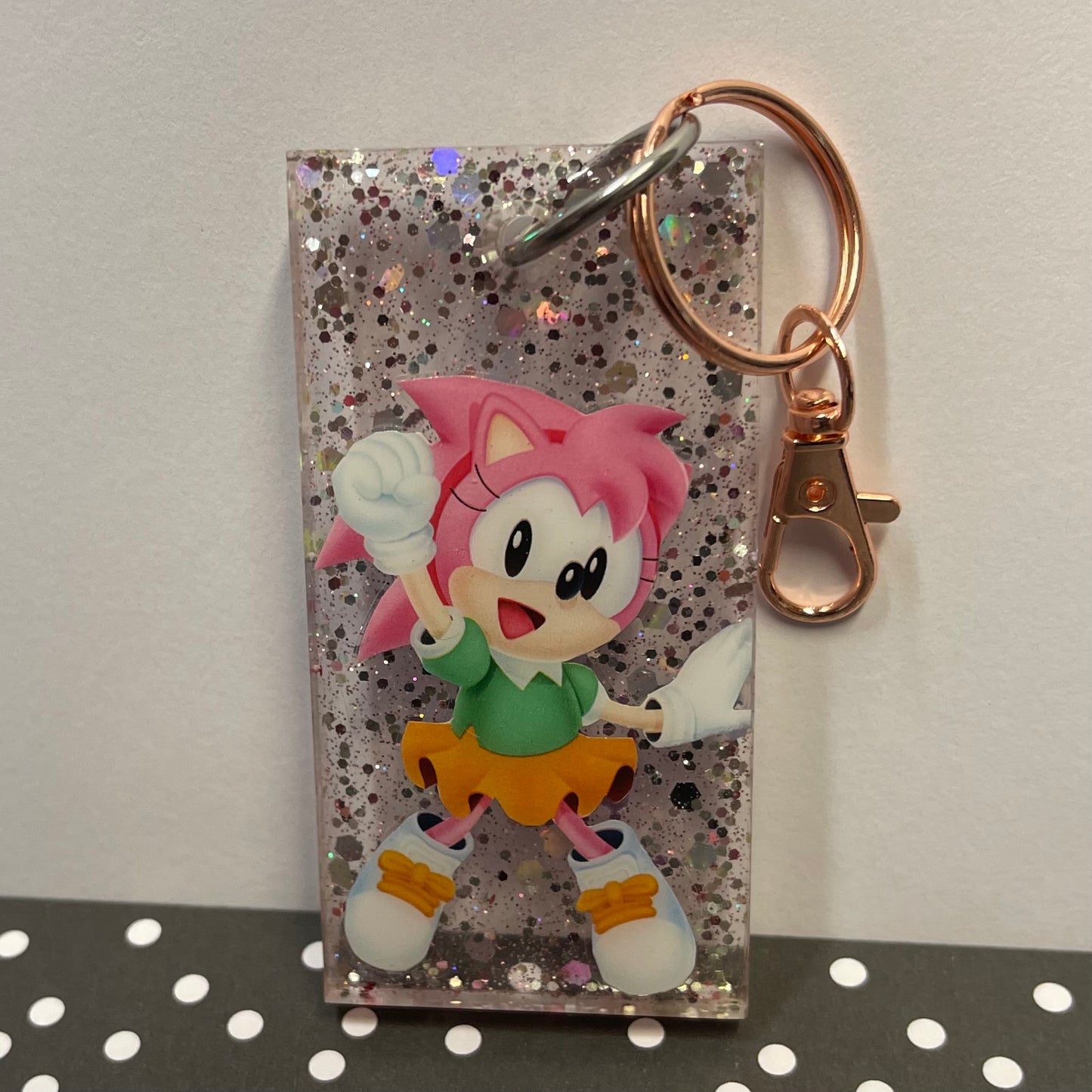 “Pretty in Pink” Comic Book Resin Keychain
