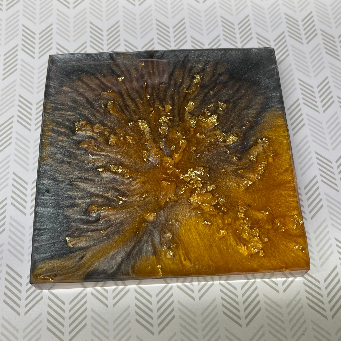 “Golden” Comic Book Resin Coaster