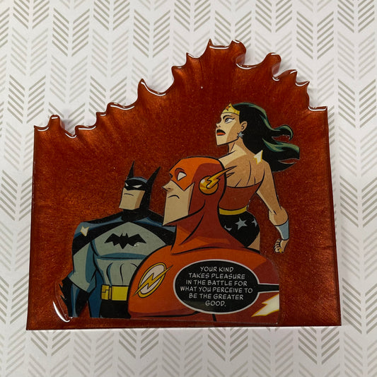 “Save The World” Comic Book Resin Coaster