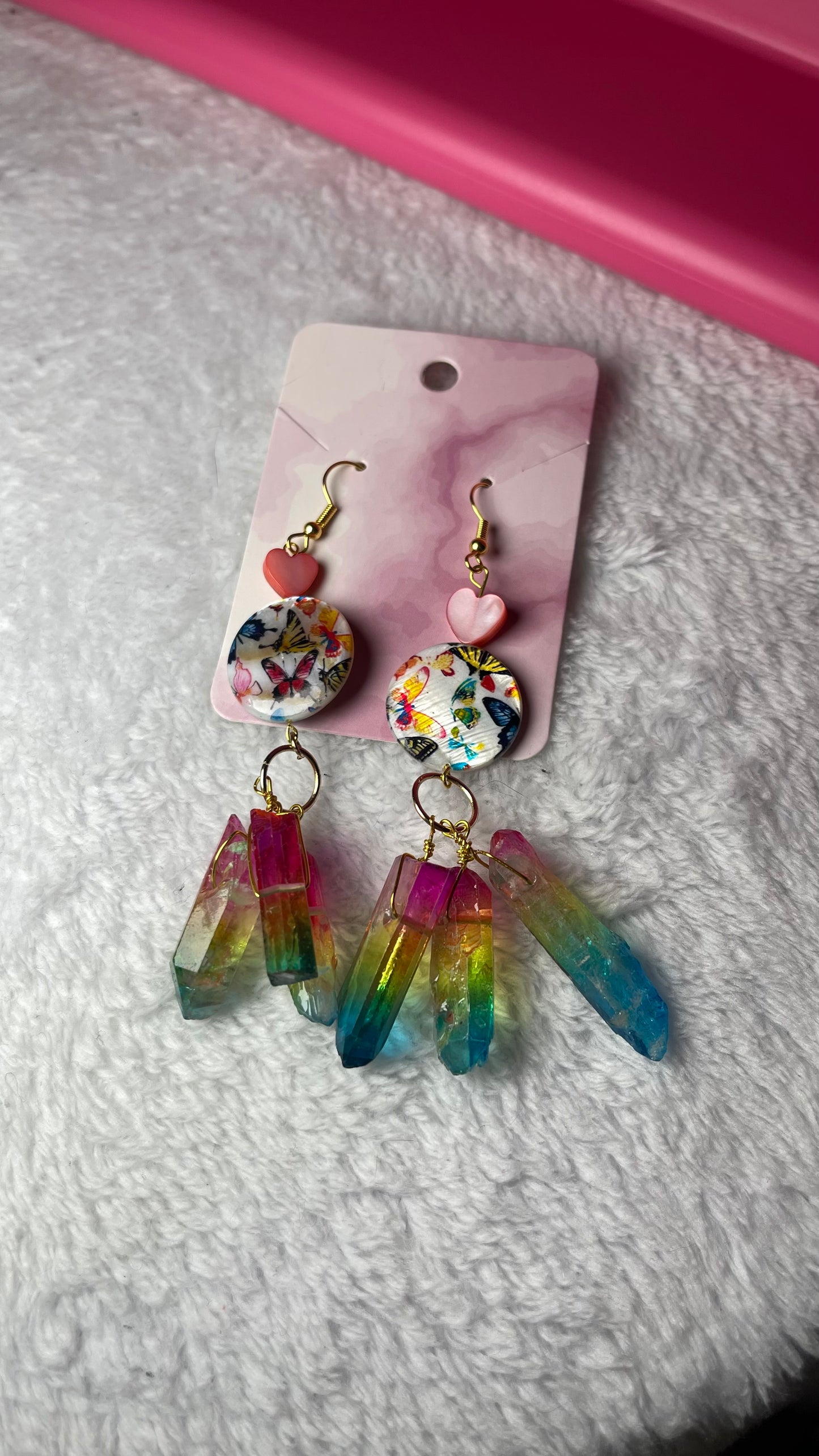 Rainbow Butterfly Earrings