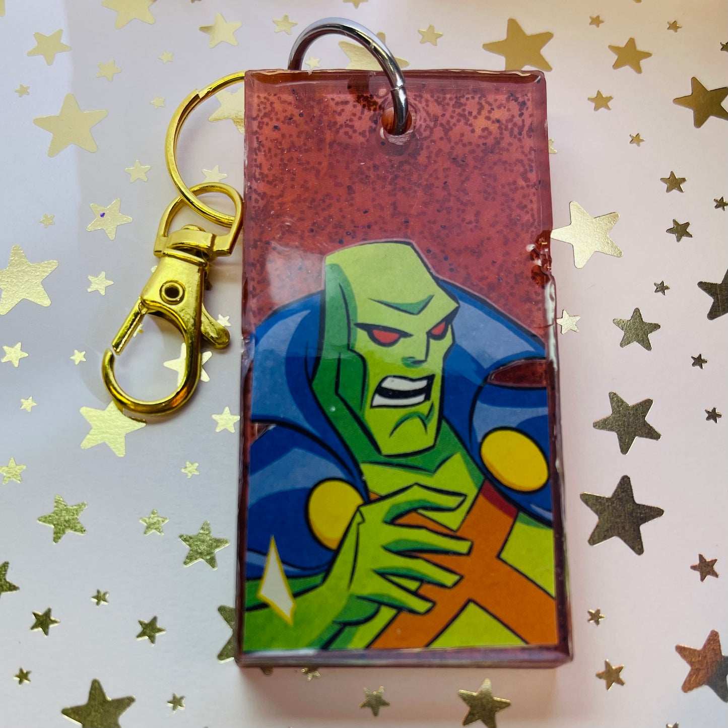 “Justice” Comic Book Keychain