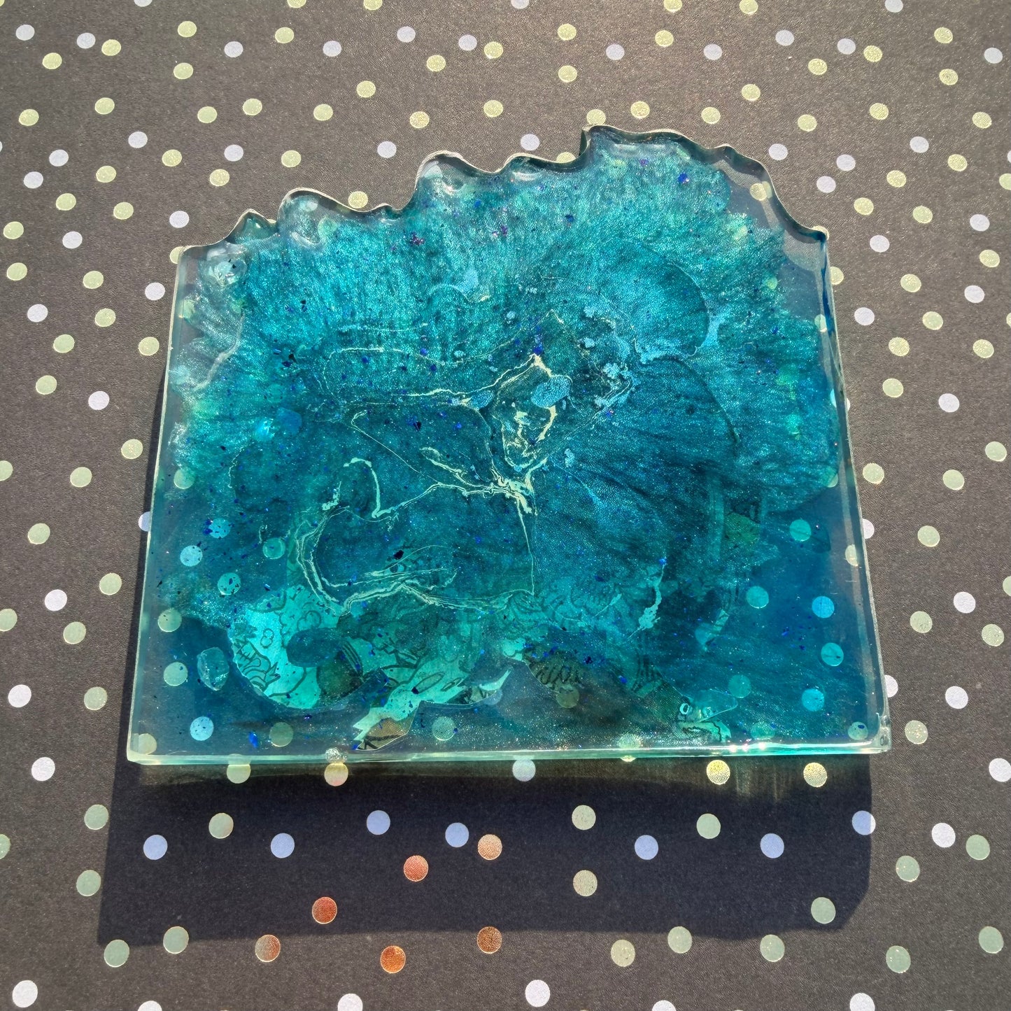 Dragon Comic Book Resin Coaster