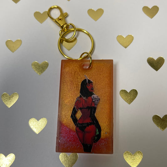 Demonic Comic Book Mini Keychain