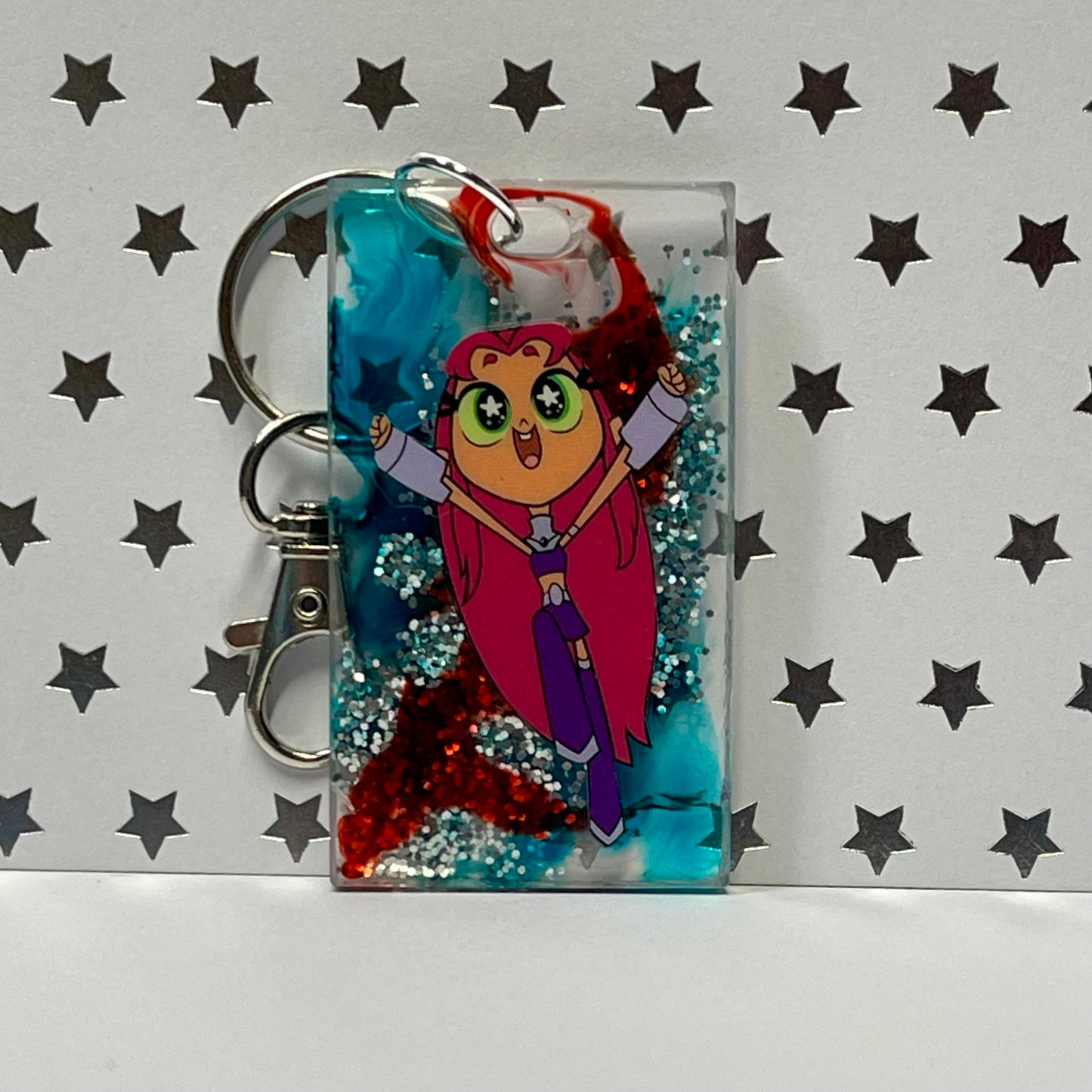 “Fired up” Comic Book Resin Mini Keychain