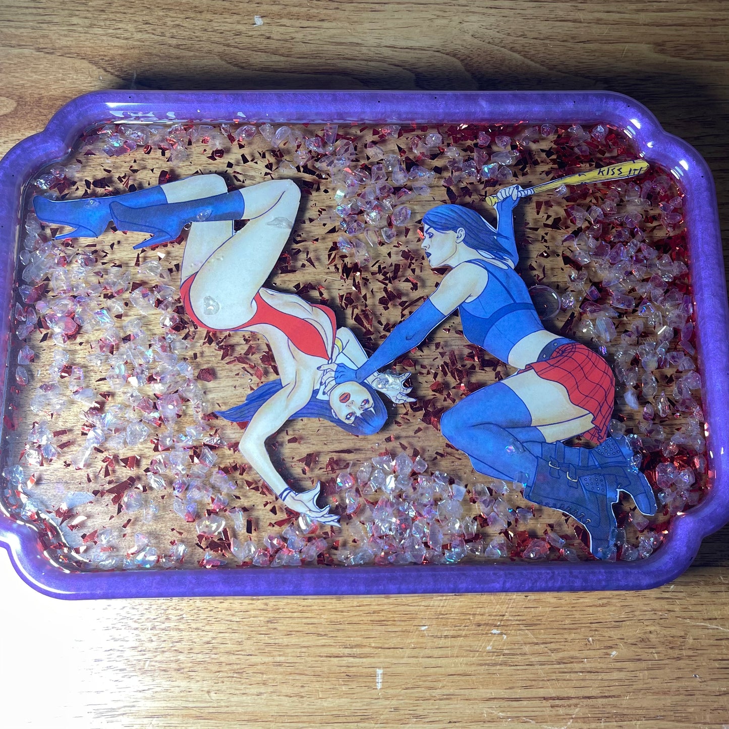 “Hackin’ and Vampin’” Comic Book Resin Large Tray