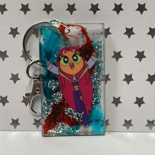 “Fired up” Comic Book Resin Mini Keychain