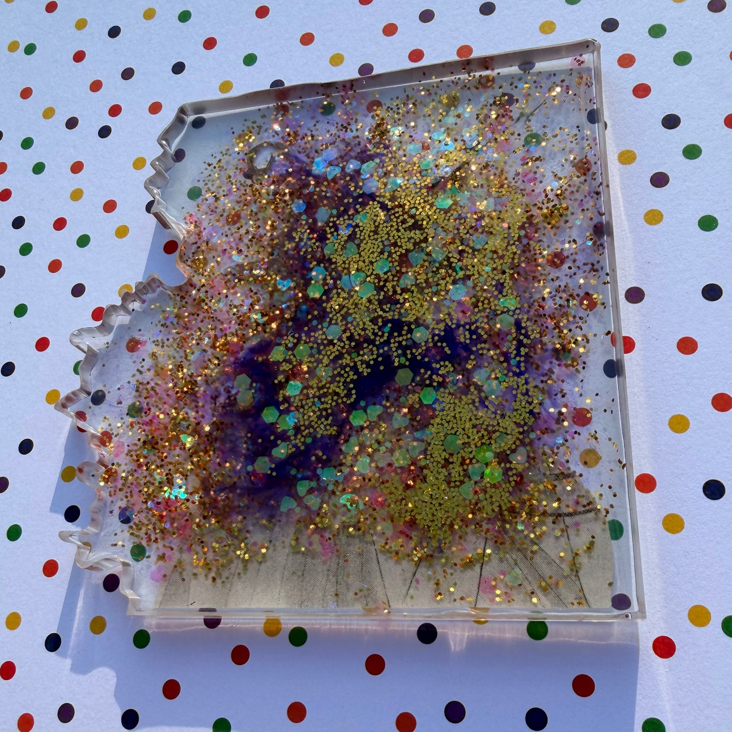 Sparkly Sailor Comic Book Resin Coaster