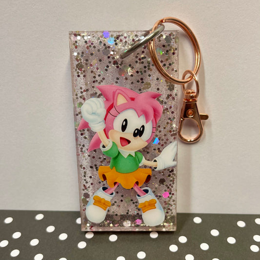 “Pretty in Pink” Comic Book Resin Keychain