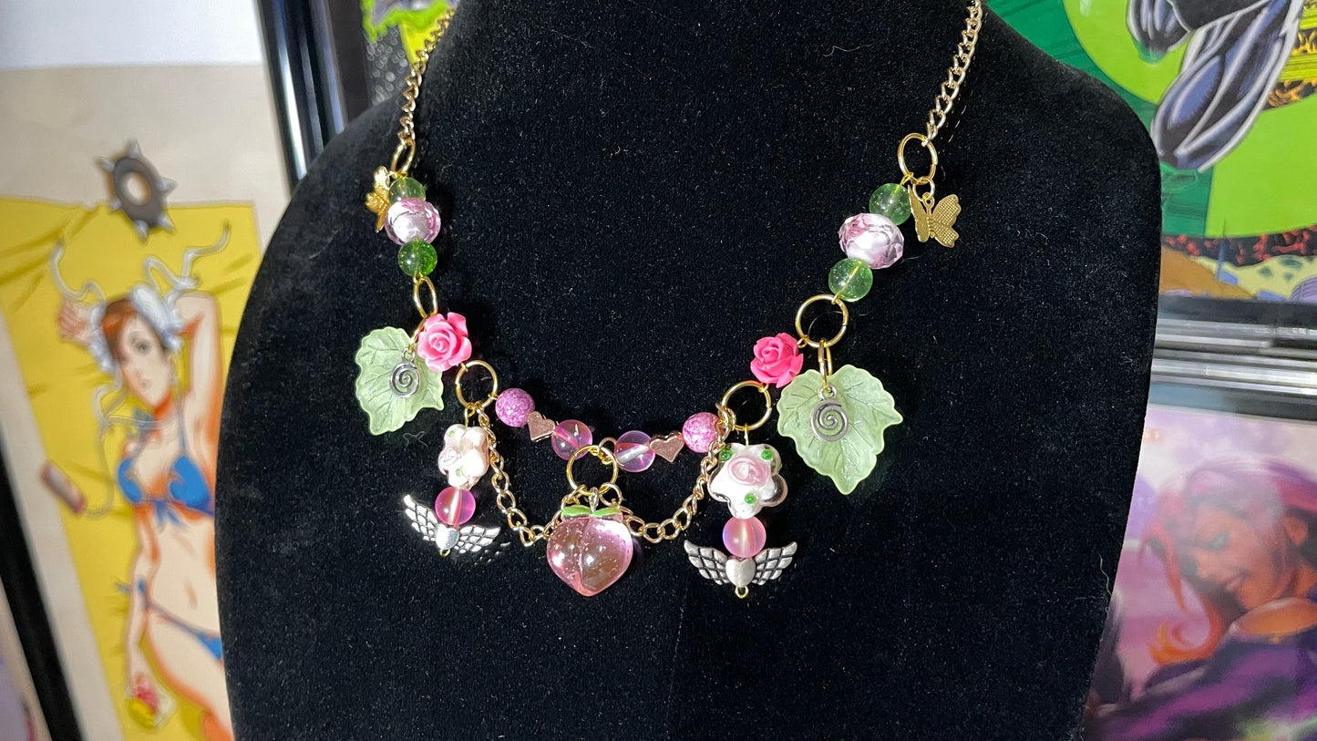 Spring Peach Blossom Necklace