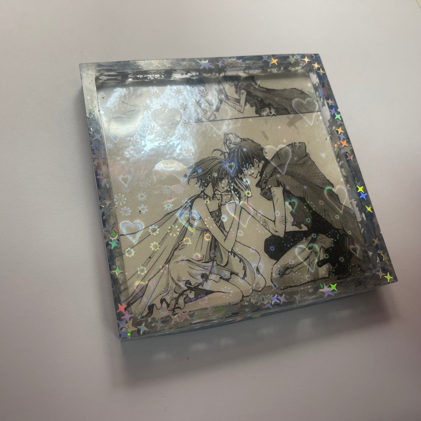 “Wings of Love” Manga Resin Coaster