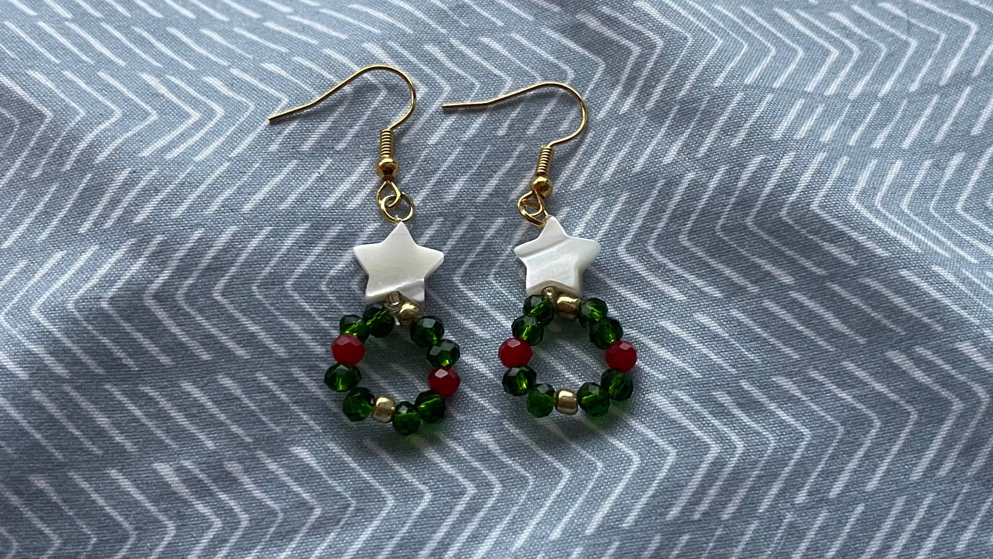 Christmas Wreath Earrings