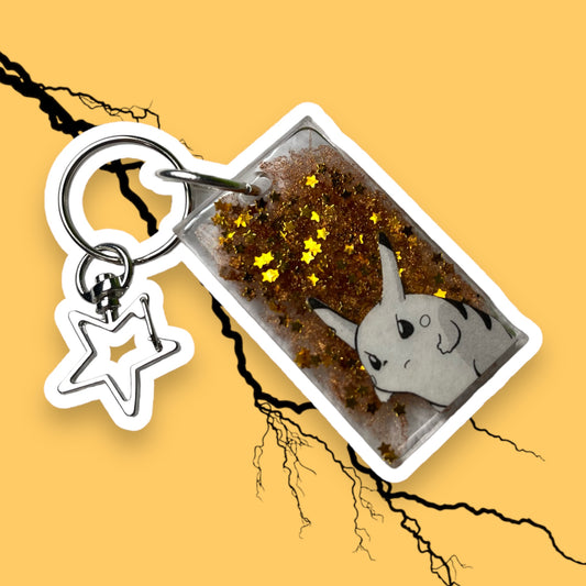Yellow Rodent Mini Resin Keychain