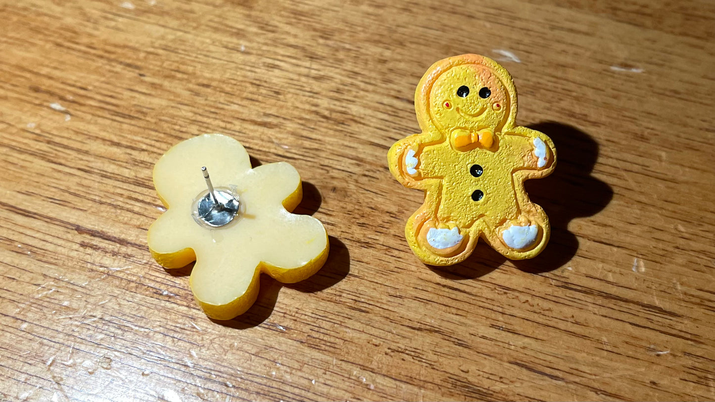 Gingerbread Cookie Stud Earrings