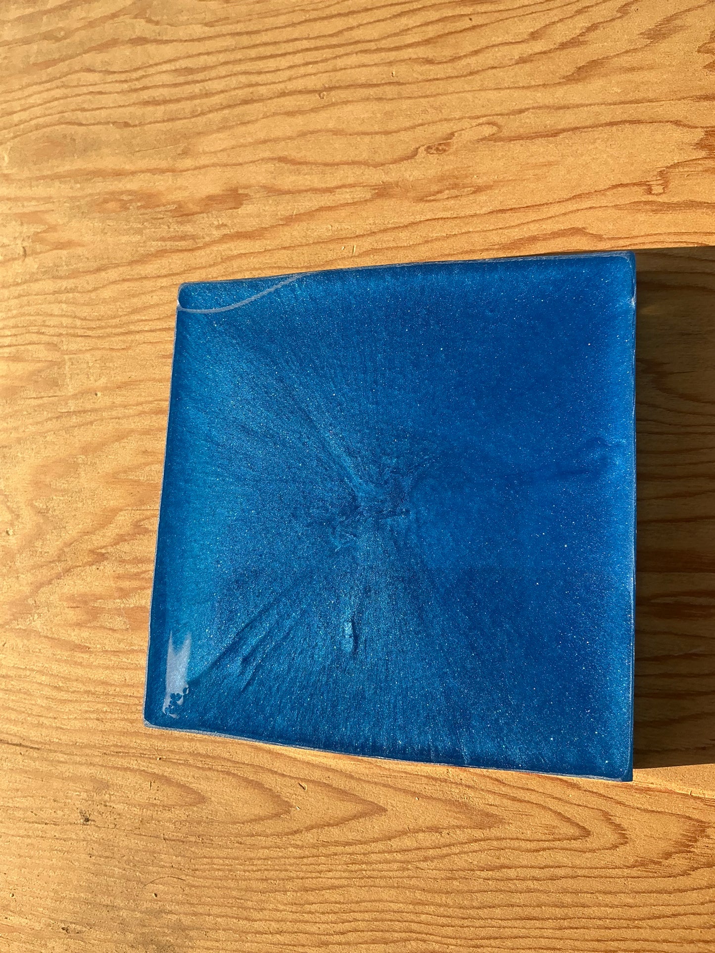 Super Blue Comic Book Resin Coaster