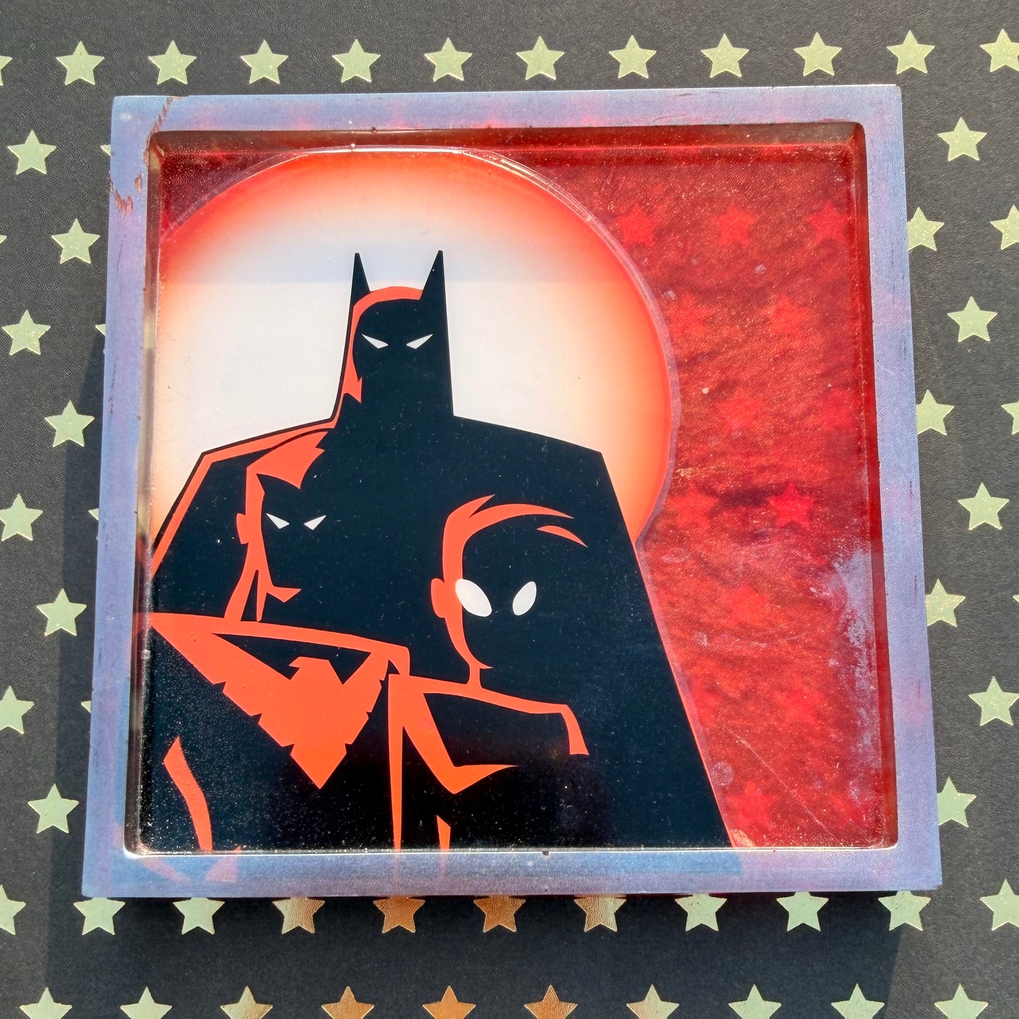 Red Comic Book Resin Coaster