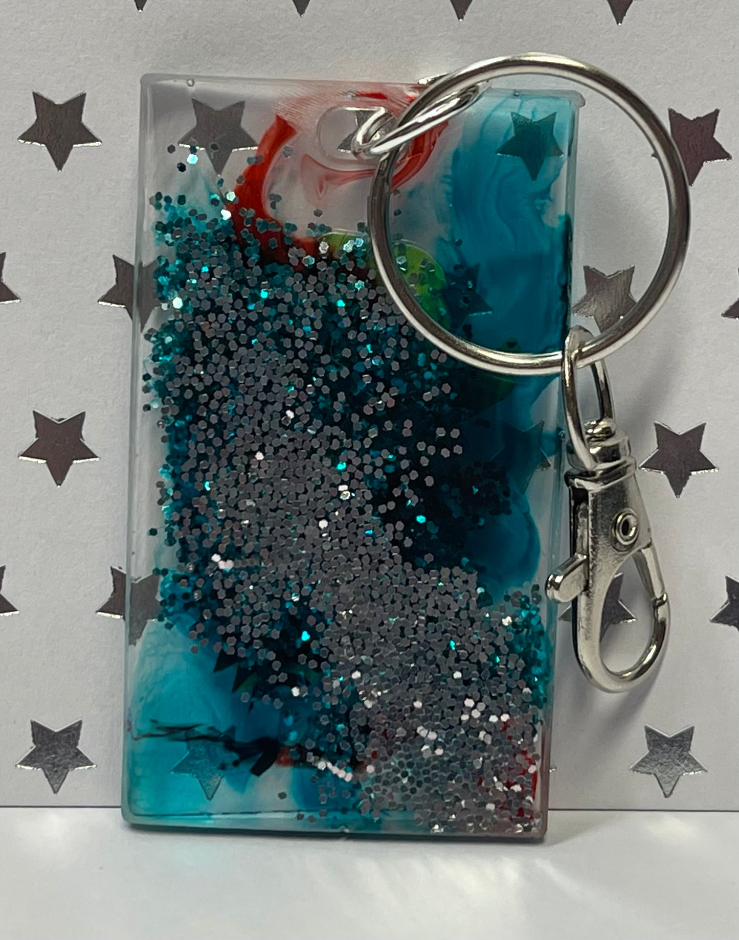 “Fired up” Comic Book Resin Mini Keychain