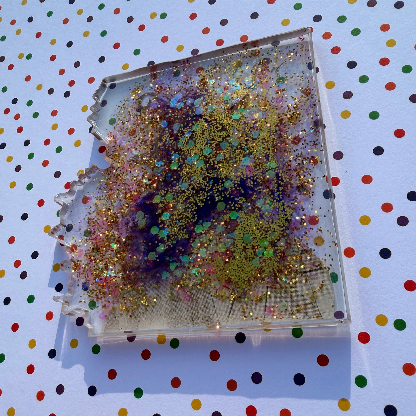 Sparkly Sailor Comic Book Resin Coaster