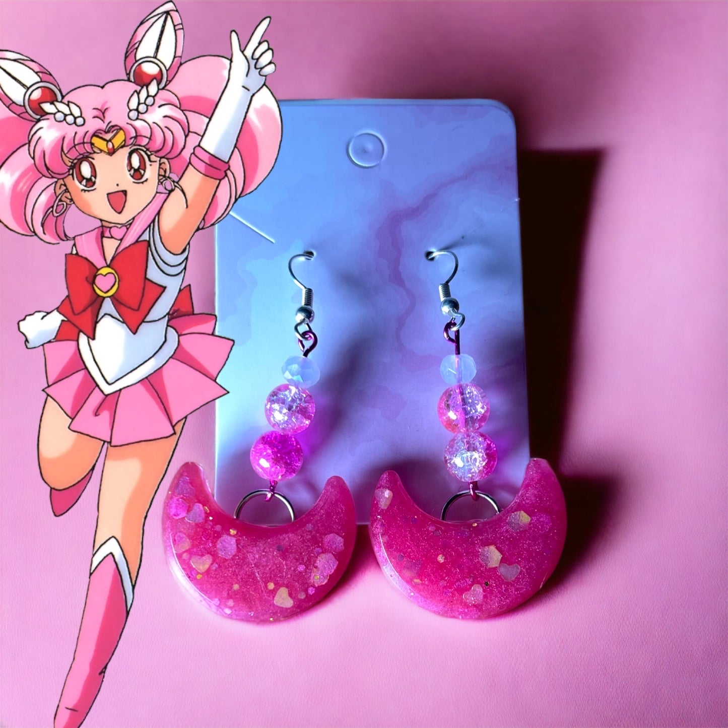 Chibi Moonlight Sailor Cosplay Earrings - Miracle Romance Collection