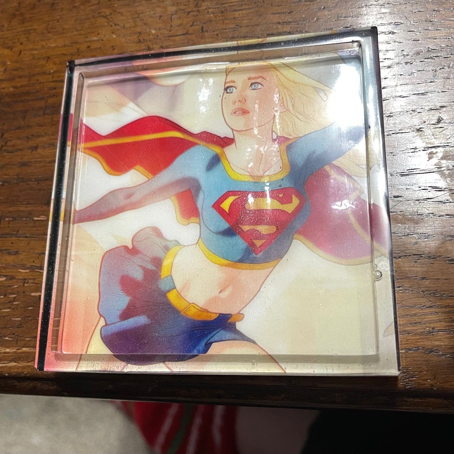 She’s Super! Comic Book Resin Coaster