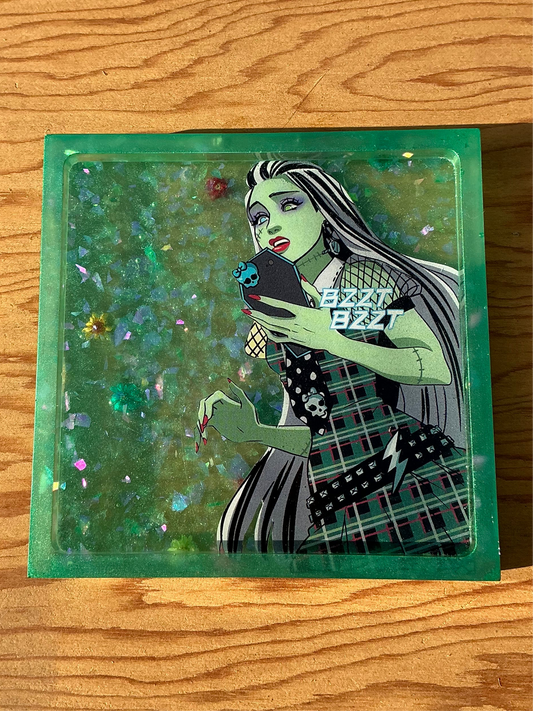 Monsterific Comic Book Resin Coaster