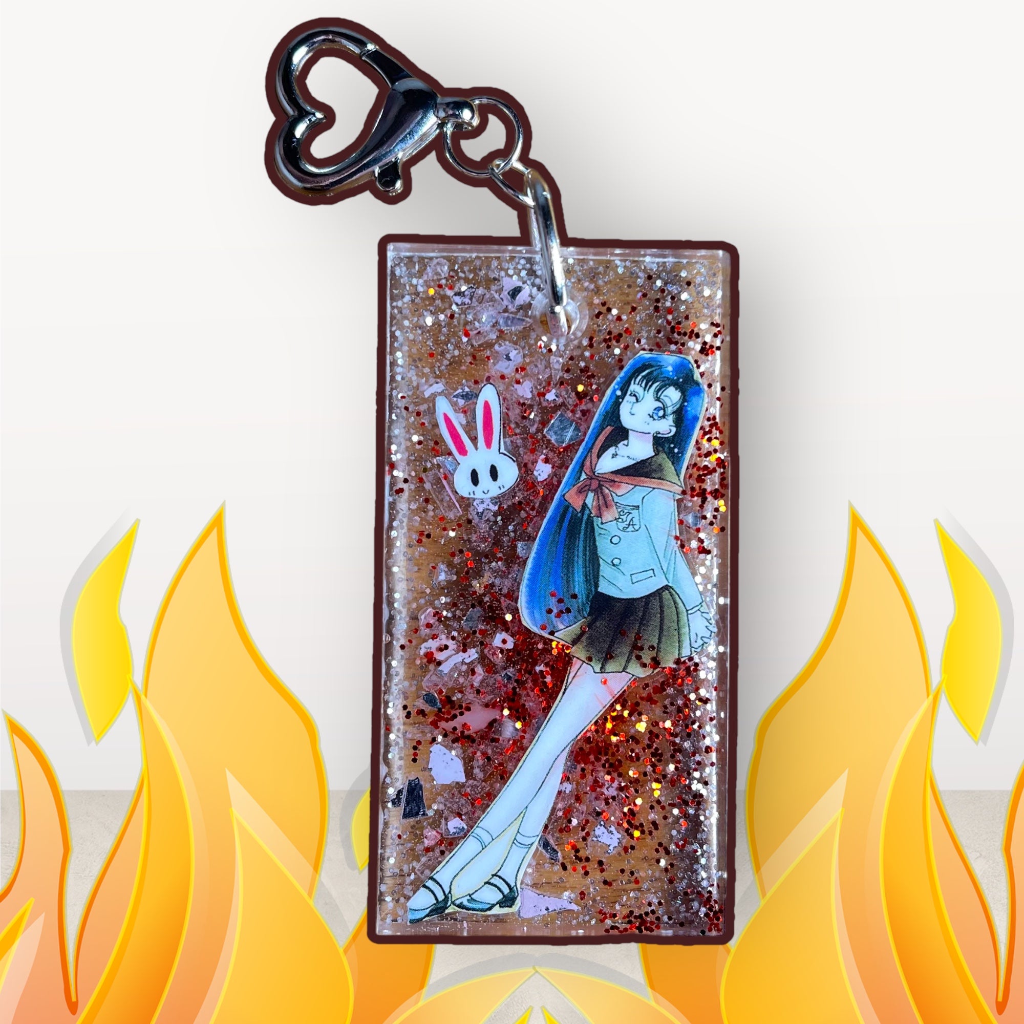 Mars Inspired Moon Manga Keychain – Cosmo Bunny Shop