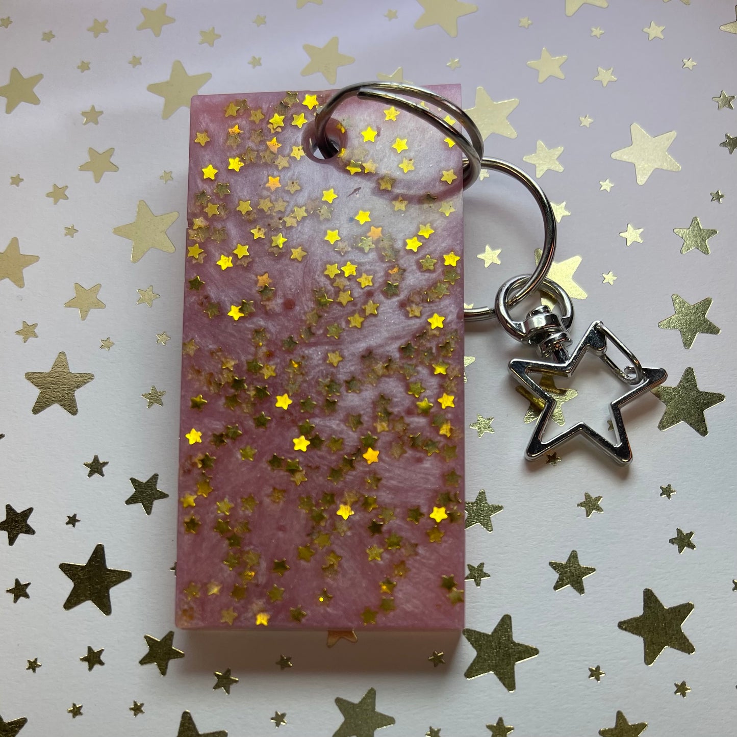 Pink Monster Girl Resin Keychain