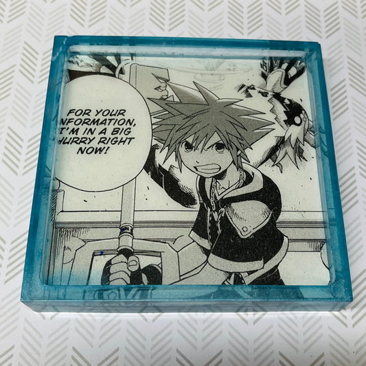 “In A Hurry” Manga Resin Coaster