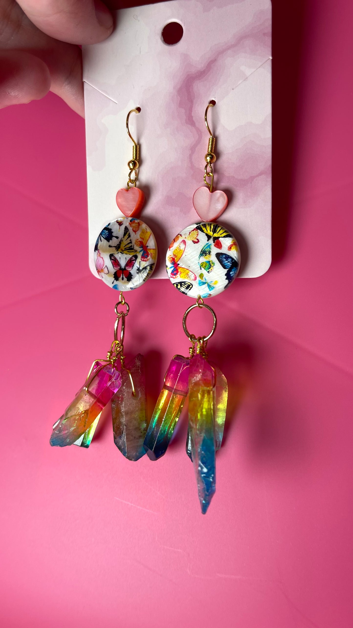 Rainbow Butterfly Earrings