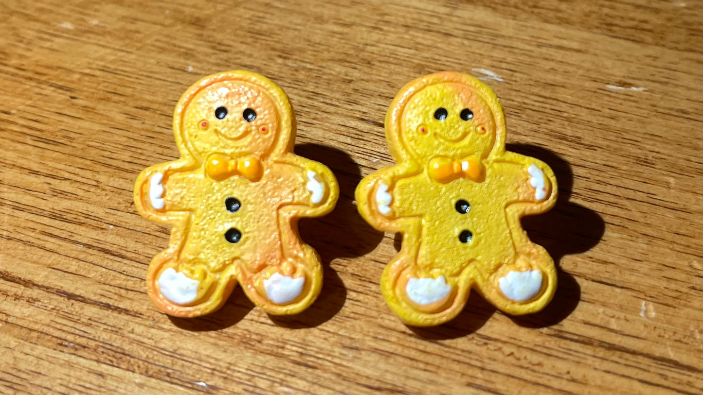 Gingerbread Cookie Stud Earrings