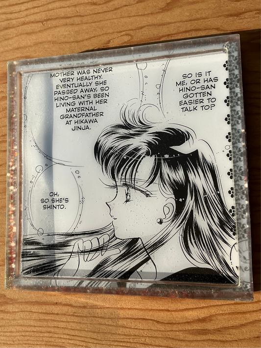 Shinto Sailor Manga Resin Coaster