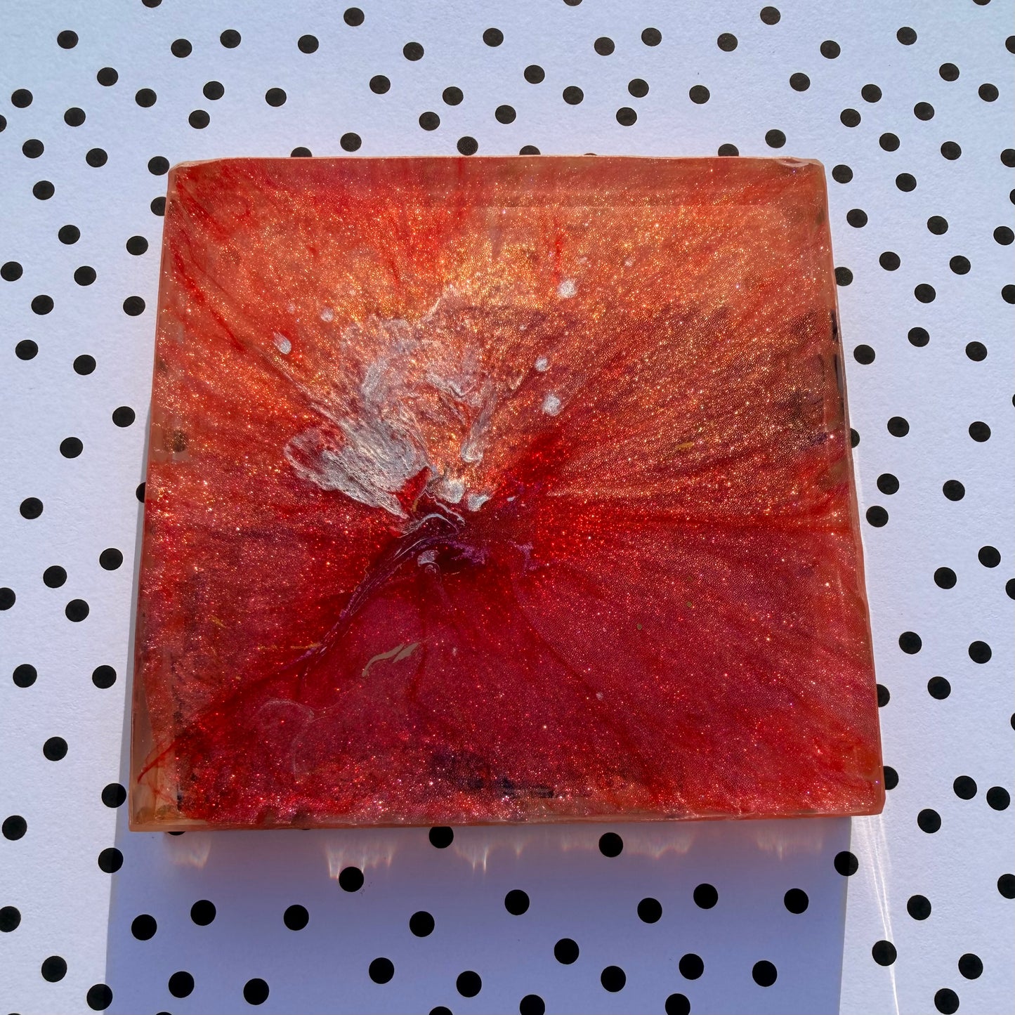 Scary Dragon Comic Book Resin Coaster