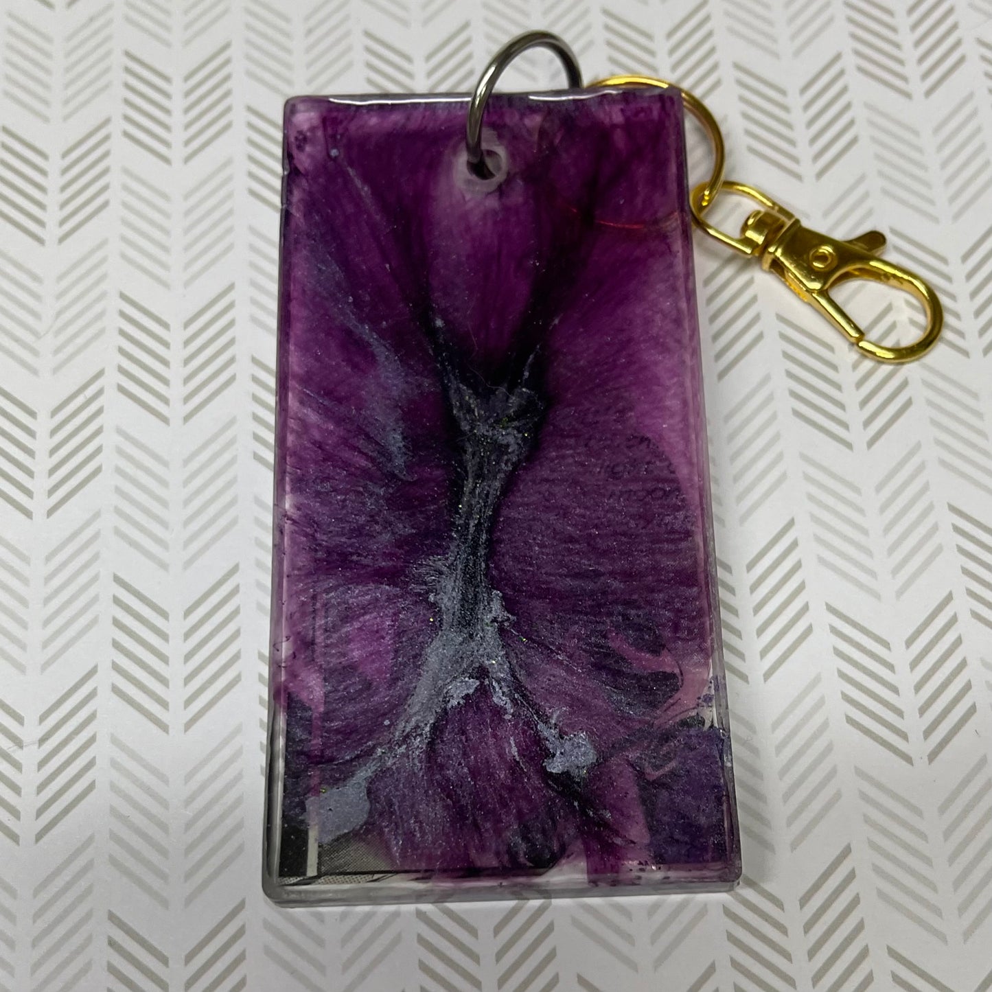 Purple Manga Resin Large Keychain