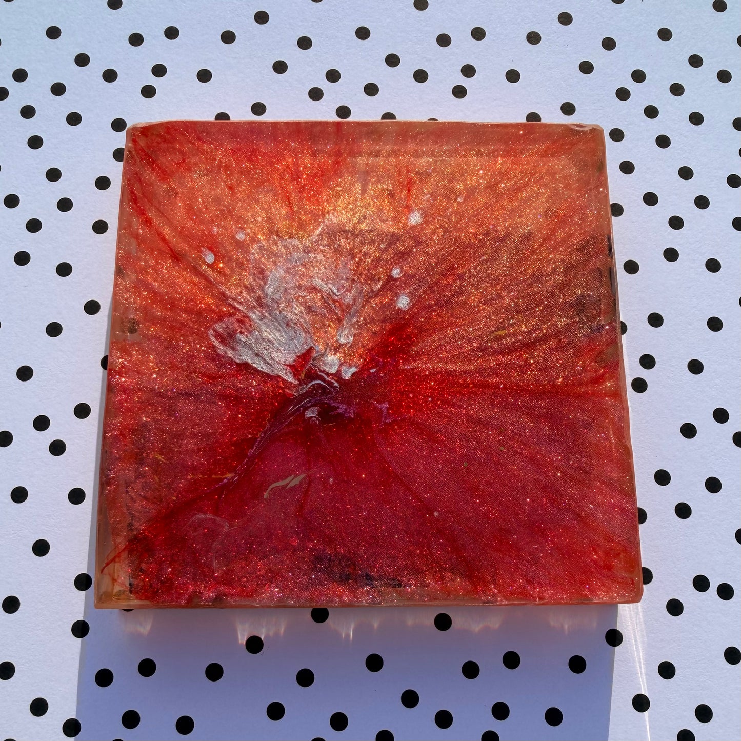Scary Dragon Comic Book Resin Coaster