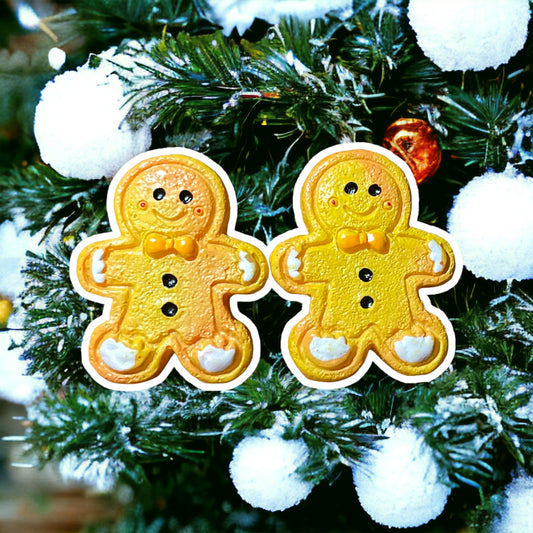 Gingerbread Cookie Stud Earrings