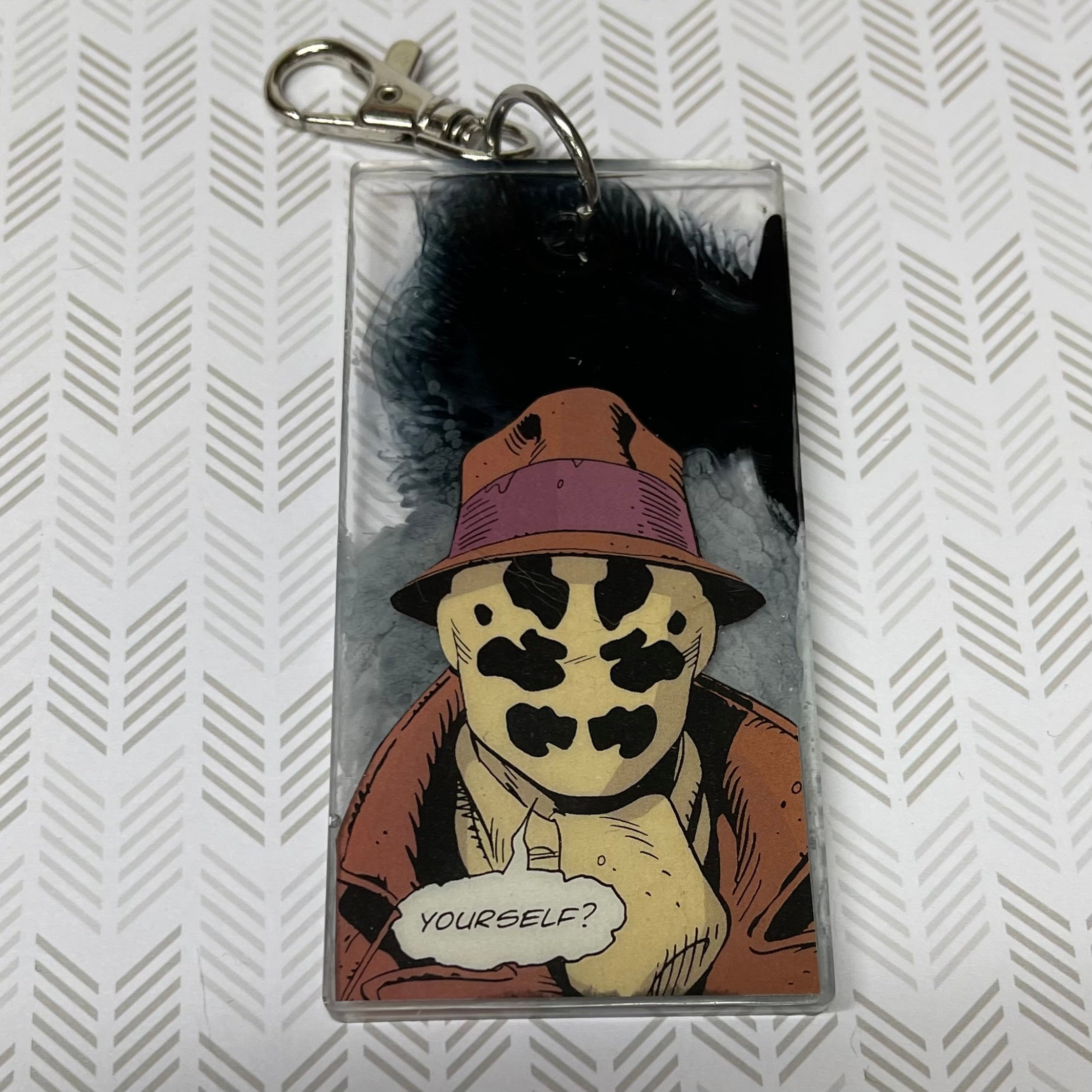Keychain Comic “Doomed” Comic Book Resin Large Keychain – Cosmo Bunny Shop