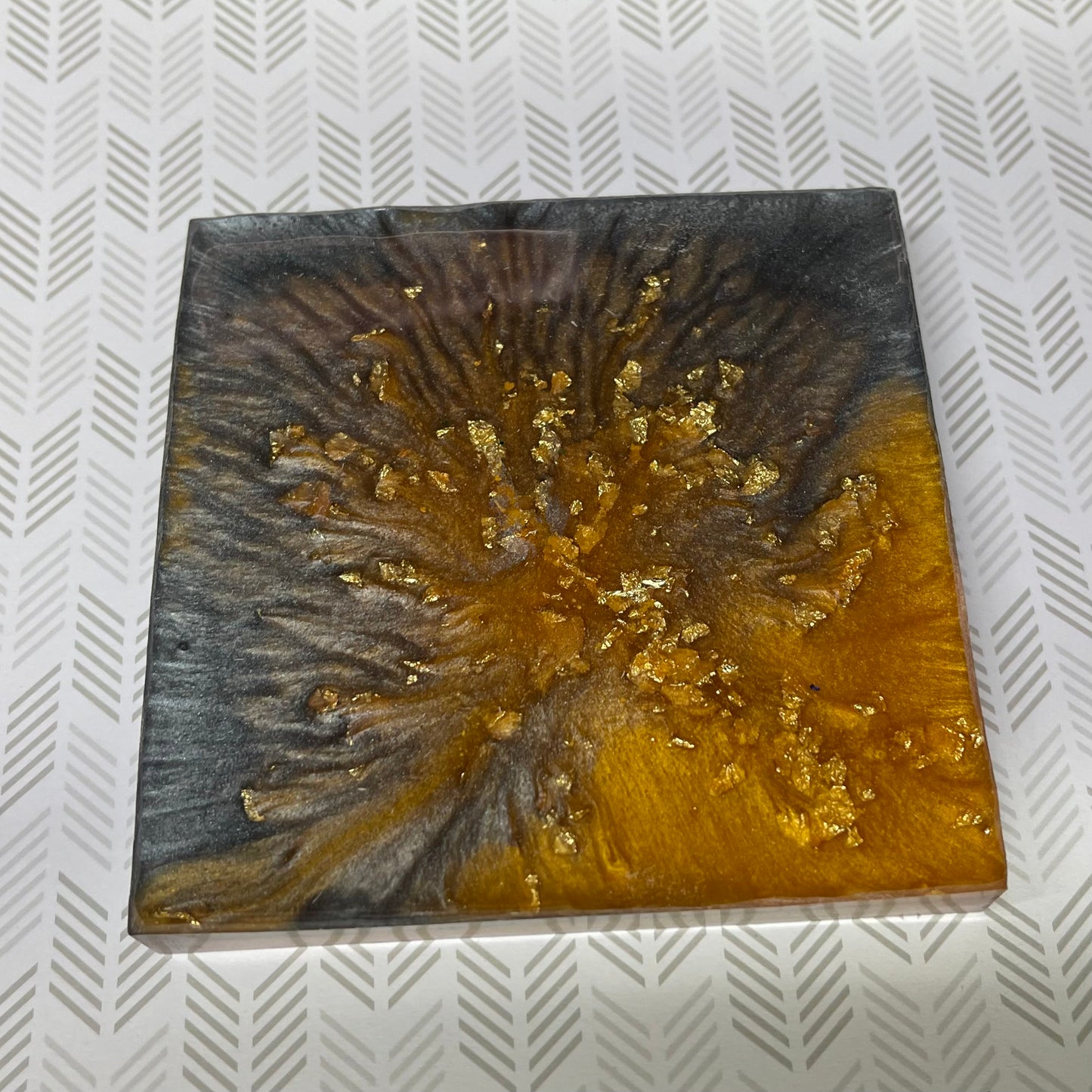 “Golden” Comic Book Resin Coaster