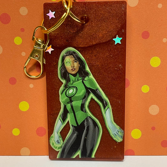Red Comic Book Resin Large Keychain