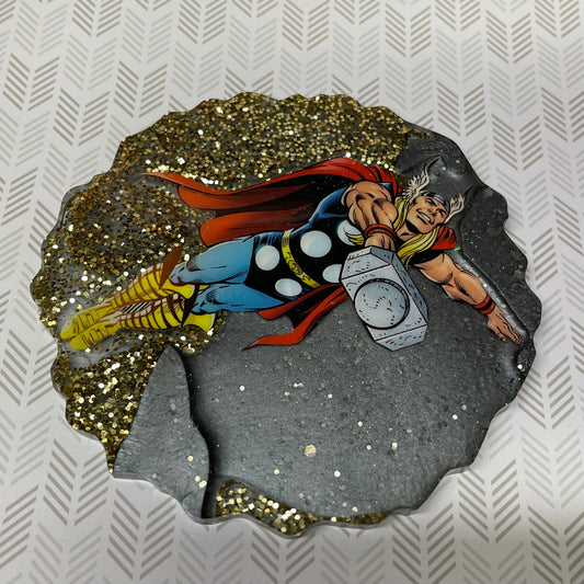 “Thunder” Comic Book Resin Coaster