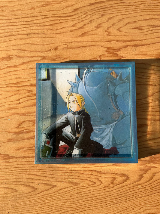 Metallic Manga Resin Coaster