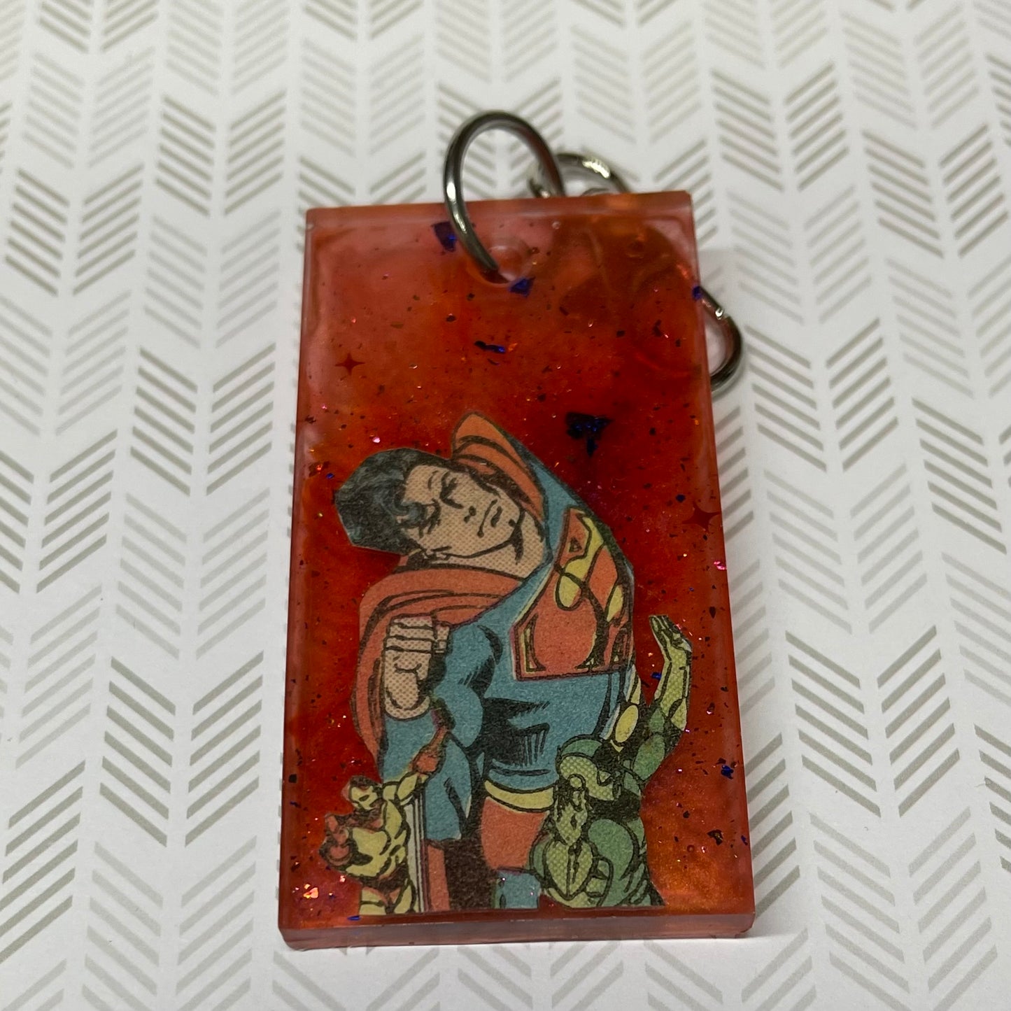 “Saving The Day” Comic Book Resin Keychain