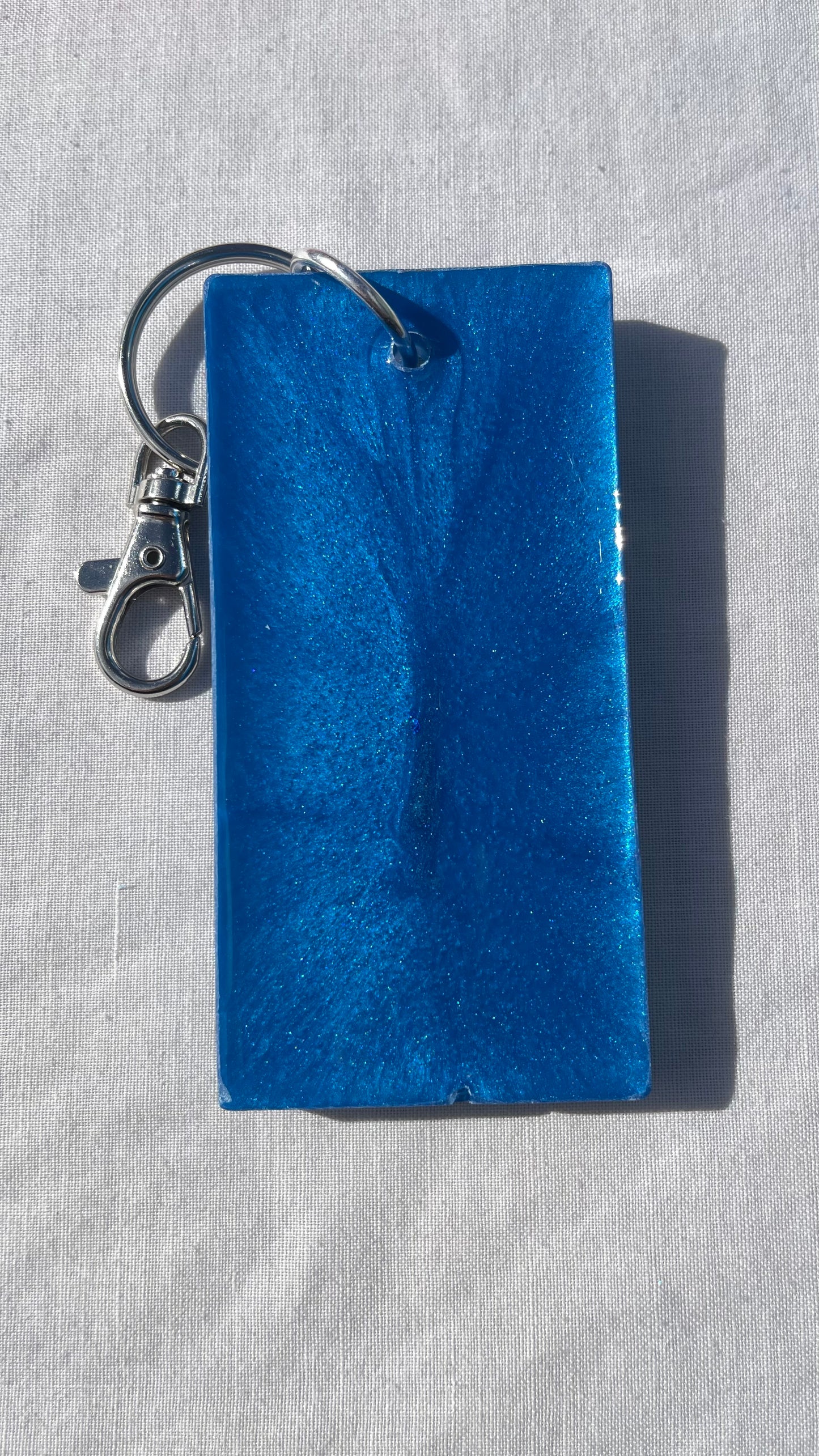 Blue and Red Comic Book Resin Large Keychain