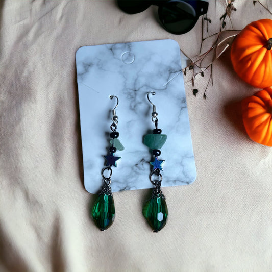 Witchy Emerald Green Magic Earrings