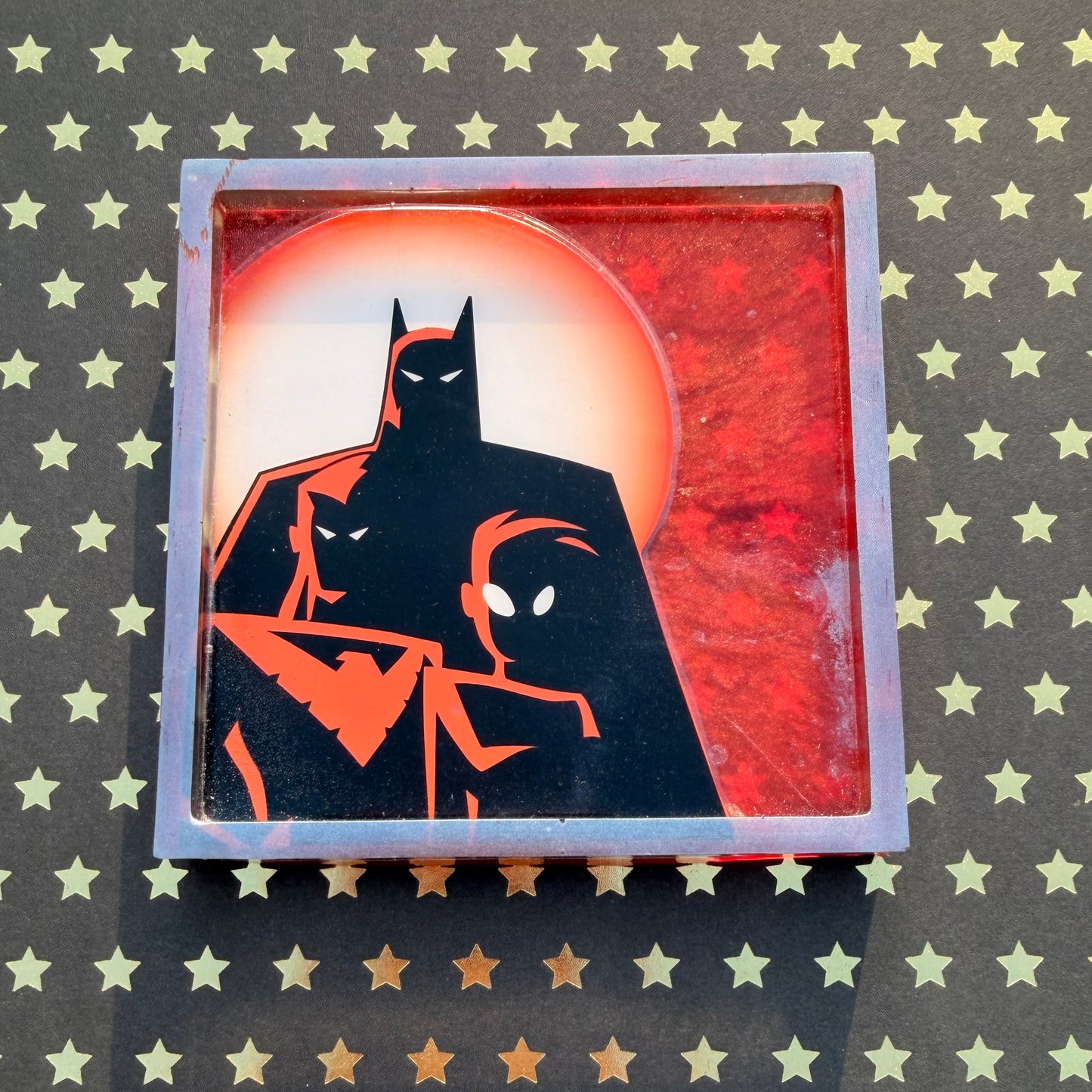 Red Comic Book Resin Coaster