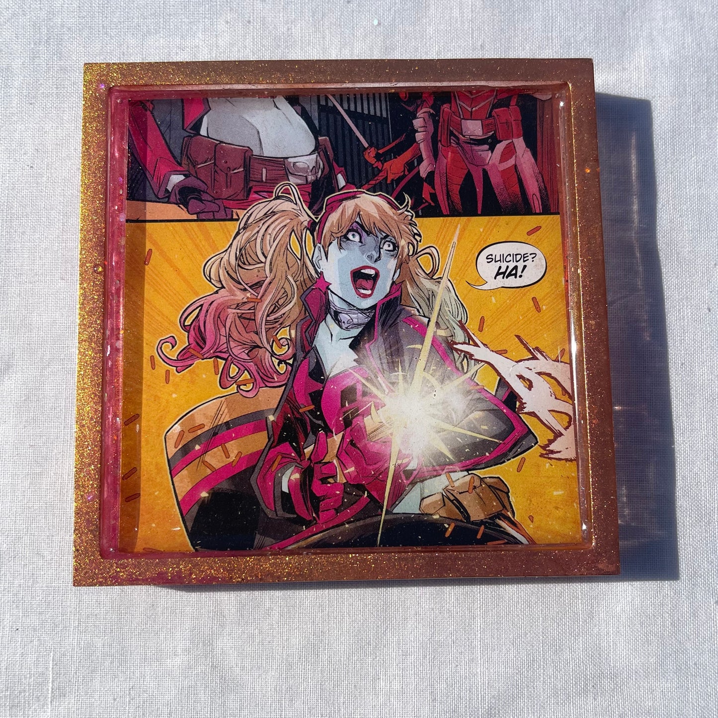 Clown Girl Comic Book Coaster