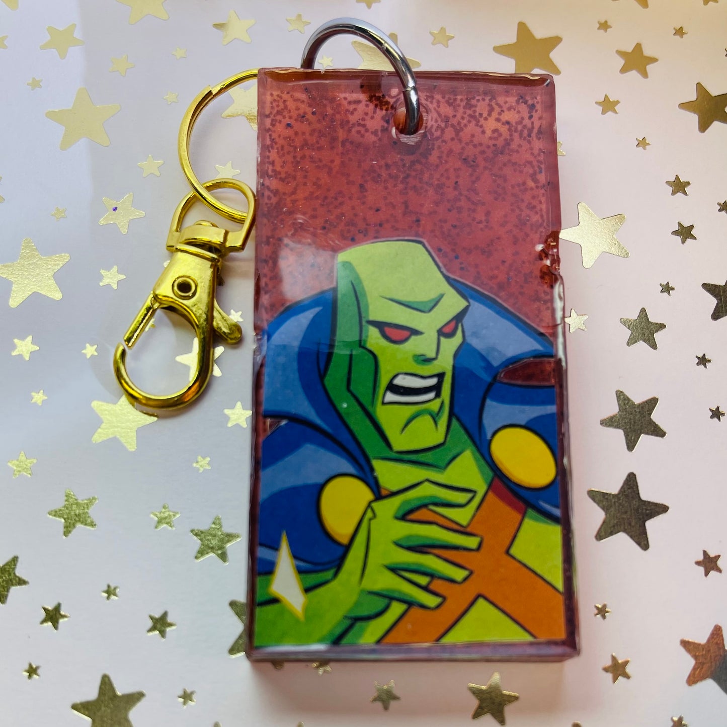 “Justice” Comic Book Keychain