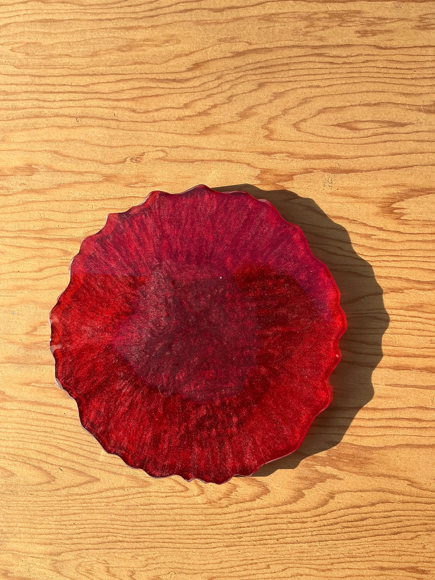Red Diamond Hero Comic Book Resin Coaster
