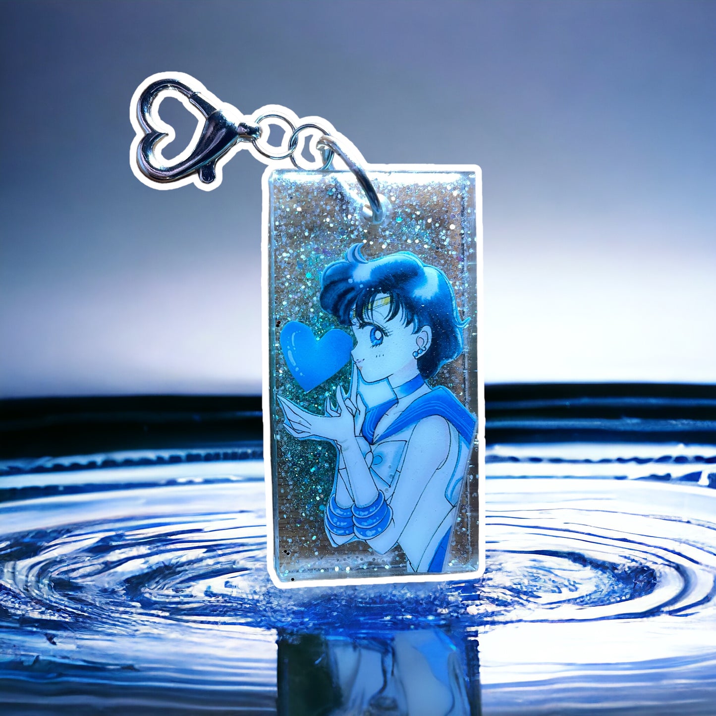 Mercury Aqua Manga Resin Keychain