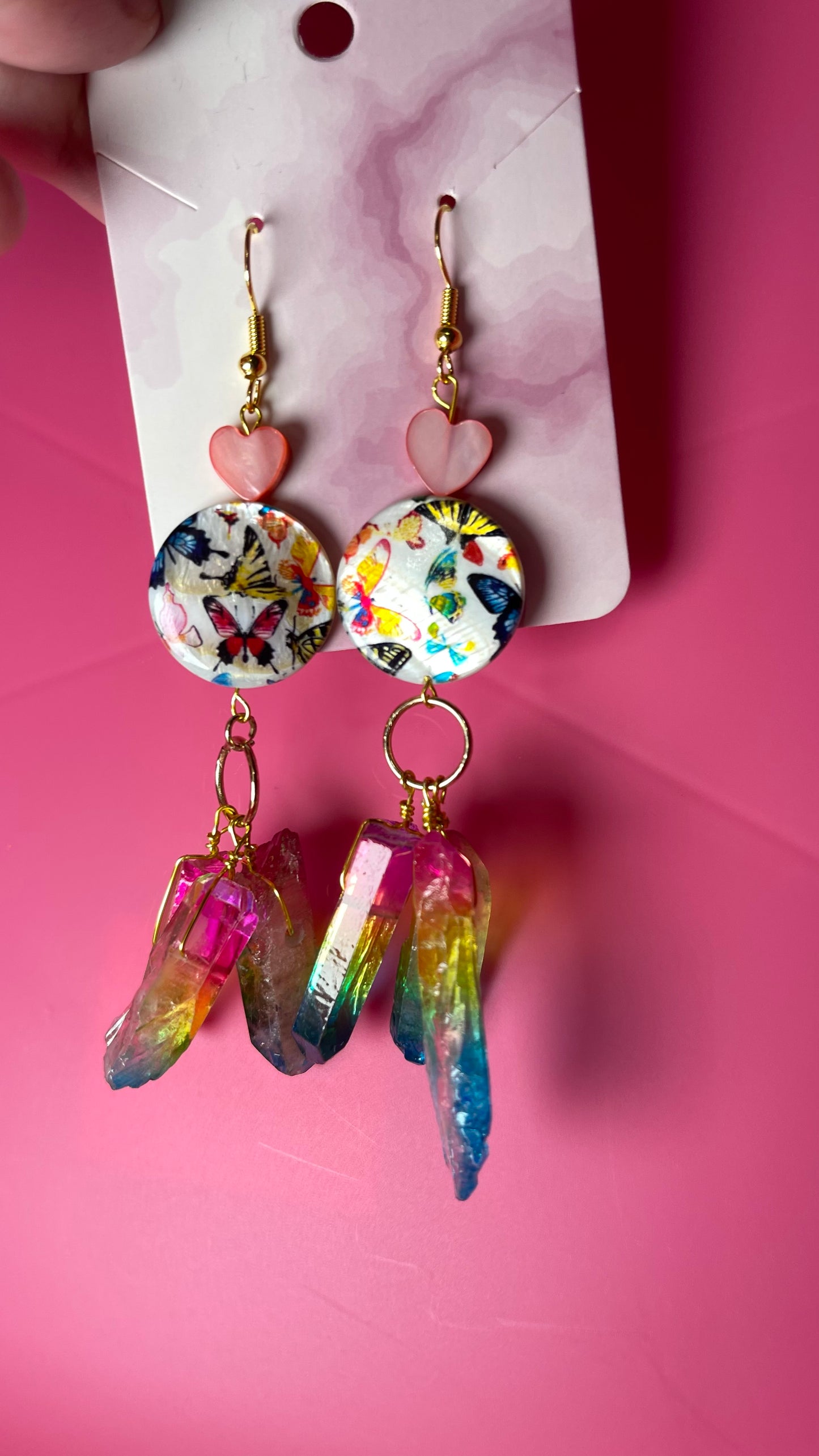 Rainbow Butterfly Earrings