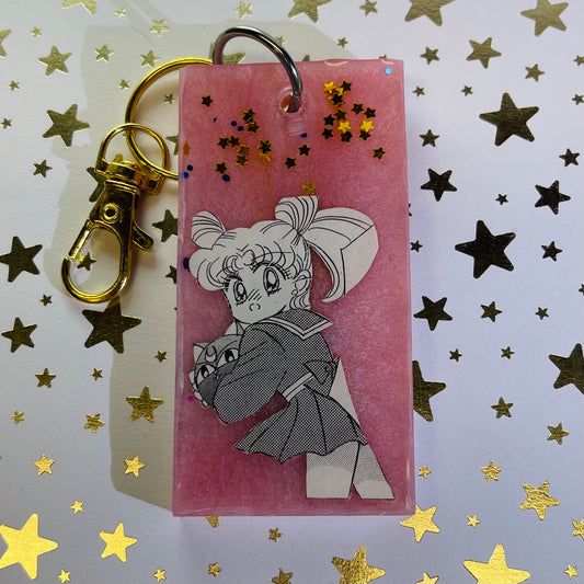 “Chibi” Recycled Manga Keychain