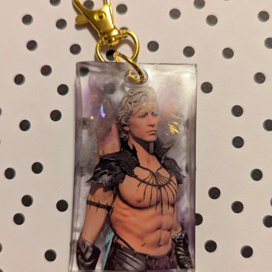 Shirtless Comic Book Resin Mini Keychain